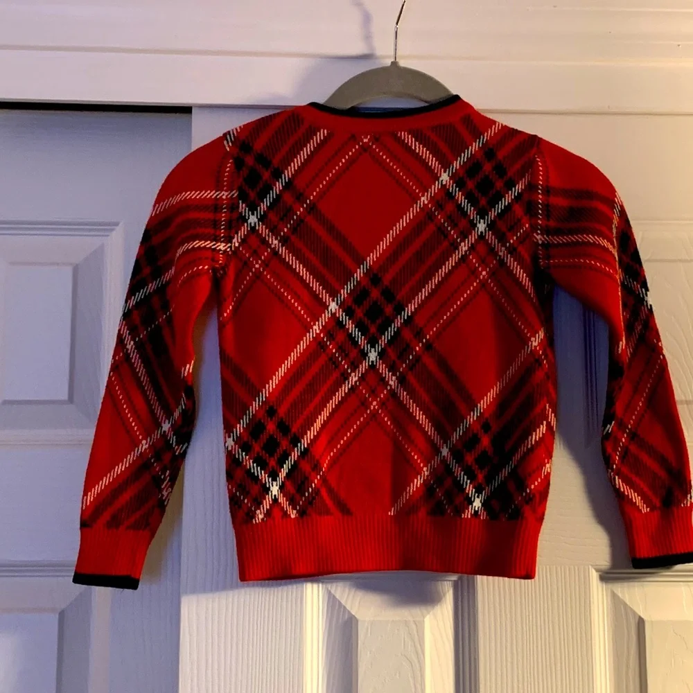 Brand new adorable Charter Club red/black plaid sweater!! - Picture 7 of 7